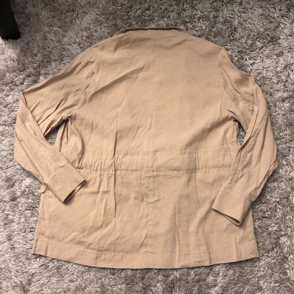 Vince Drapey Linen-blend Jacket in 205 Oat - Picture 5 of 5